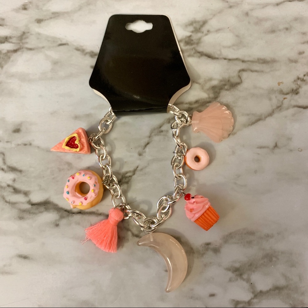 Peach Themed Charm Bracelet